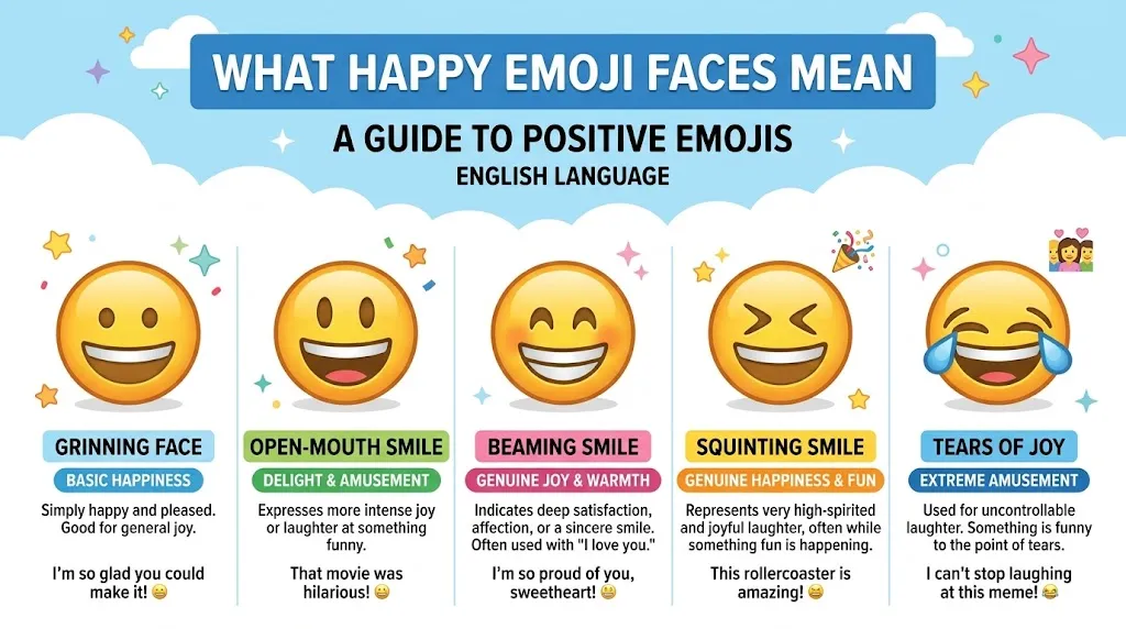 What Does Emoji Faces Happy Mean?