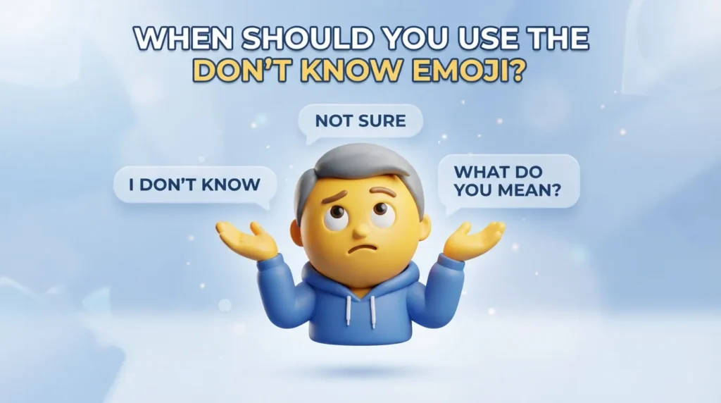 When Should You Use Dont Know Emoji?