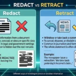 Redact vs Retract
